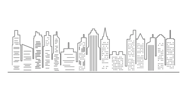 Város Vagy Városkép Vázlat Illusztráció — Stock Vector