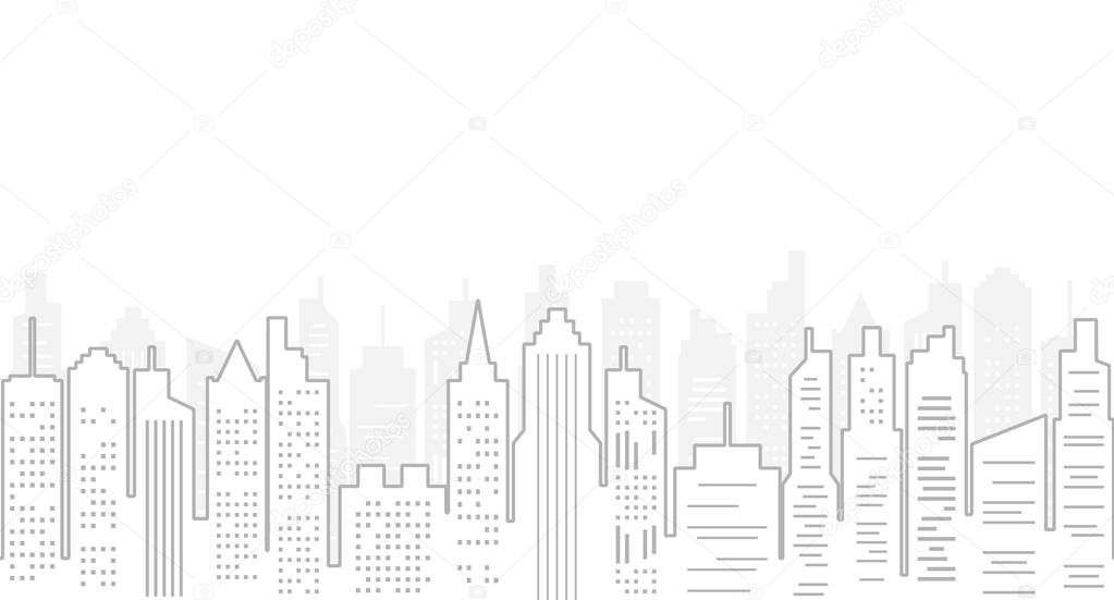 City or Cityscape Illustration Background