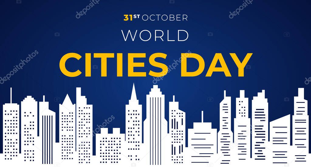 Blue World Cities Day Background Illustration