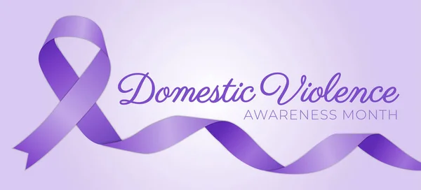 Domestic Violence Awareness Month Background Illustration — Stock Vector