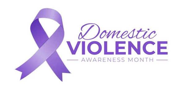 Domestic Violence Awareness Month Logo Icon Isolated — Stock Vector
