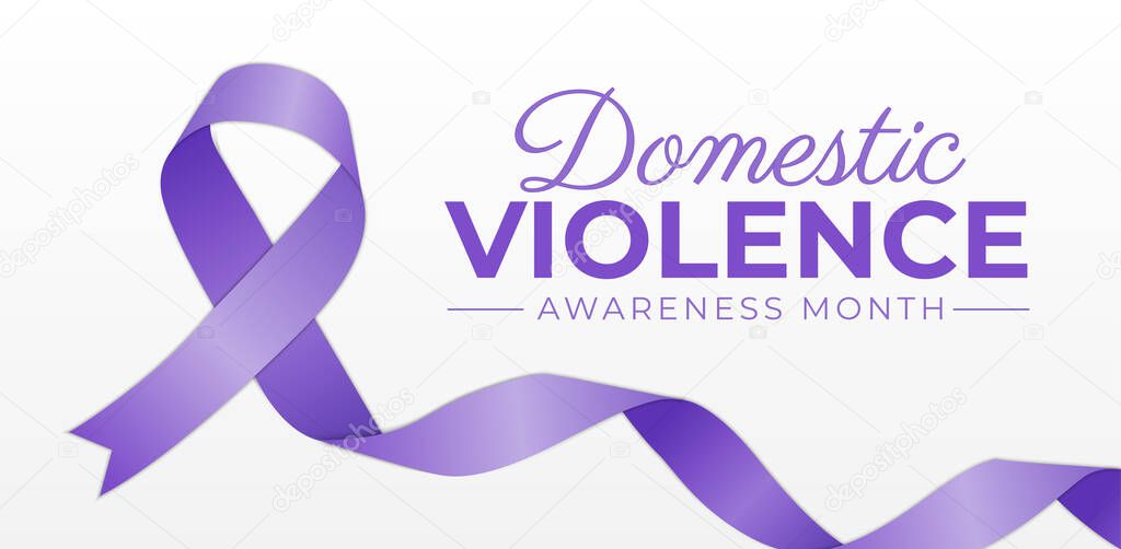 Domestic Violence Awareness Month Background Banner
