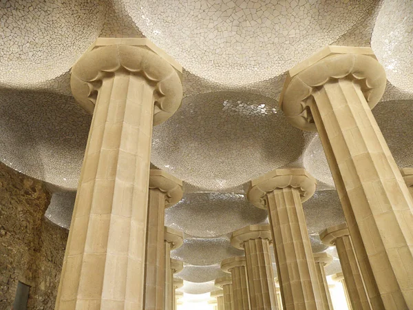 Barselona, İspanya - 14 Ağustos 2012: Barcelona, İspanya 'da Park Guell' de Agave 