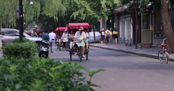 Fotografiado 2018 Shichahai Beijing Como Atracción Turística Shichahai Tiene Muchos — Vídeo de stock