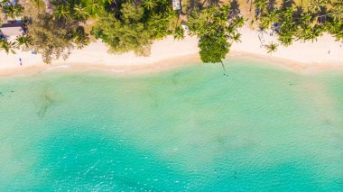Güzel tropikal deniz ve plaj manzara seyahat - tatil tatil kavramı ile havadan görünümü