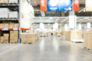 Bulanıklık mobilya Dekorasyon ve depo mağaza iç arka planı için