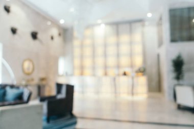 Bulanıklık ufuk otel ve arka plan için lobi iç