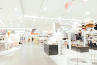 Arkaplan için mağaza içindeki soyut bulanıklık ve odaklanmış alışveriş merkezleri