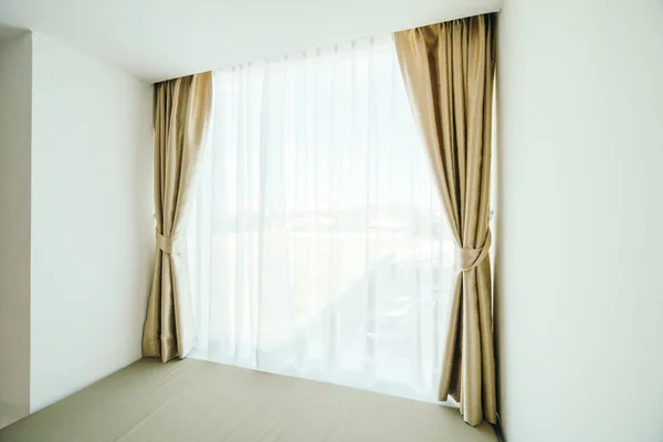 Fenster Mit Vorhang Dekoration Innenraum — Stockfoto