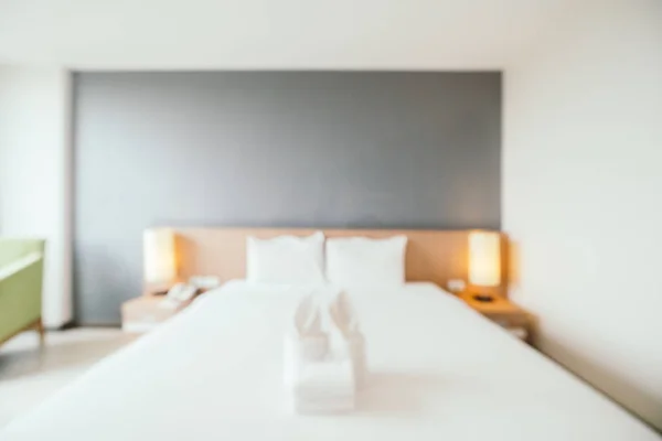 Abstract Blur Defocused Bedroom Interior Hotel Background — Stock Photo, Image