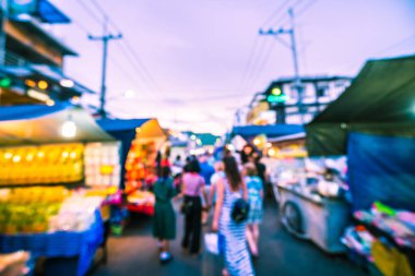 Hua hin gece Pazar sokak için arka plan bulanıklık