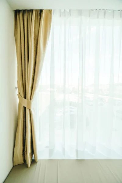 Fenster Mit Vorhang Dekoration Innenraum — Stockfoto