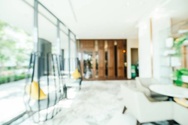 Soyut bulanıklık ve ufuk lobi ve arka plan için otel iç