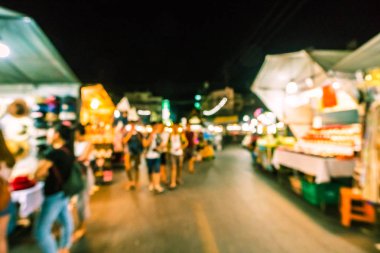 Hua hin gece Pazar sokak için arka plan bulanıklık