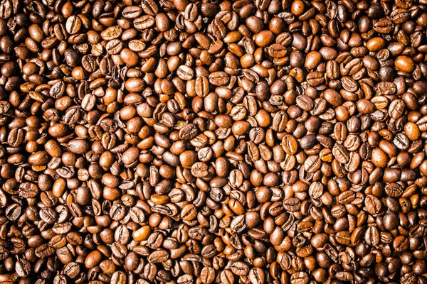 Brązowe Ziarna Kawy Tekstury Powierzchni Dla Tła Kopia Miejsce Tex — Zdjęcie stockowe