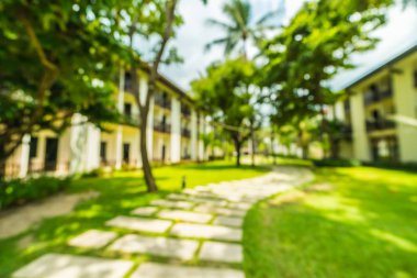 Soyut bulanıklık ve seyahat ve tatil için otel ve tatil arka plan defocused