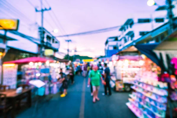 Abstrakt Oskärpa Hua Hin Night Market Street För Bakgrund — Stockfoto