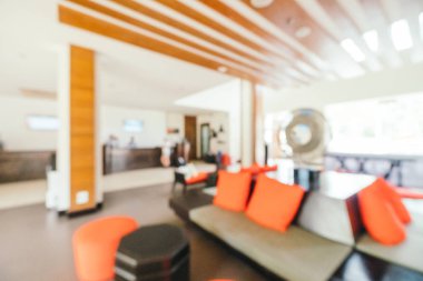 Soyut bulanıklık ve ufuk lobi ve arka plan için otel iç