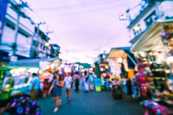 Abstract Vervagen Hua Hin Nacht Markt Straat Voor Achtergrond — Stockfoto