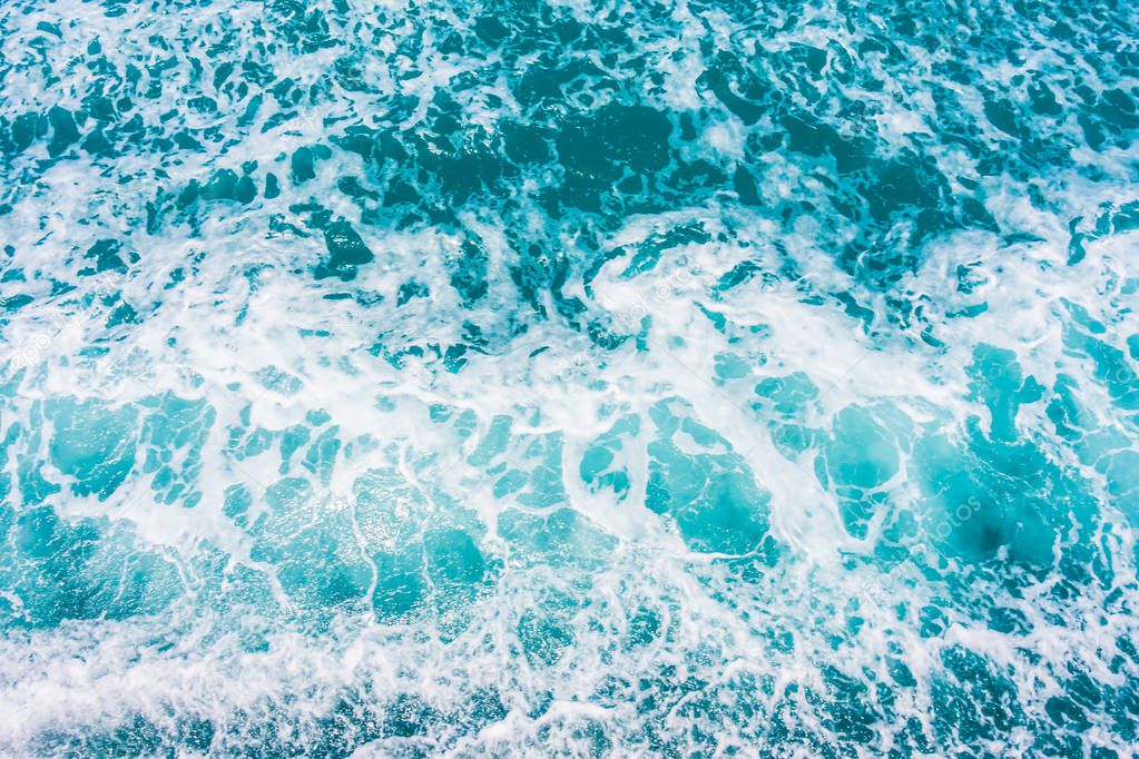 Beautiful sea and ocean water wave surface textures for background