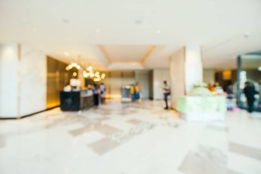 Soyut bulanıklık ve ufuk lobi ve arka plan için otel iç