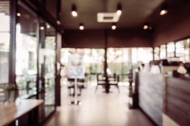 Soyut bulanıklık ve ufuk kafe ve Restoran iç arka planı için