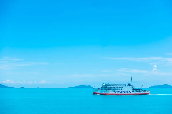 Isla Koh Samui Tailandia Mayo 2018 Seatran Ferry Transporta Pasajeros —  Fotos de Stock