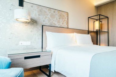 Otel yatak yatak dekorasyon iç beyaz yastık