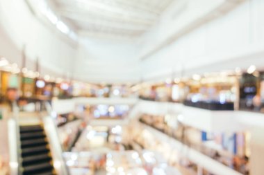 Arkaplan için mağaza içi soyut bulanıklık ve odaklanmış alışveriş merkezi