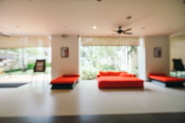 Soyut bulanıklık ve ufuk lobi ve arka plan için otel iç