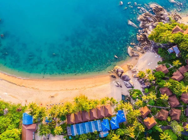 Güzel Tropikal Plaj Deniz Hurma Koh Samui Adası Seyahat Tatil — Stok fotoğraf