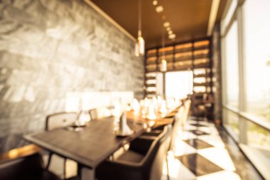 Soyut bulanıklık ve ufuk restoran ve kafe iç arka planı için