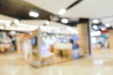 Arkaplan için mağaza içi soyut bulanıklık ve odaklanmış alışveriş merkezi