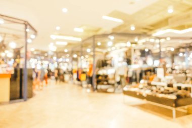 Arkaplan için mağaza içindeki soyut bulanıklık ve odaklanmış alışveriş merkezleri