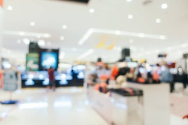 Arkaplan için mağaza içi soyut bulanıklık ve odaklanmış alışveriş merkezi