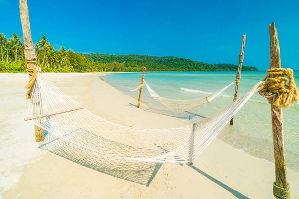 Hamak güzel doğa tropikal plaj ve deniz cocon ile