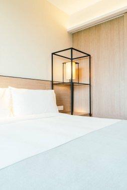 Otel yatak yatak dekorasyon iç beyaz yastık