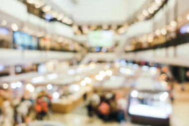 Arkaplan için mağaza içi soyut bulanıklık ve odaklanmış alışveriş merkezi