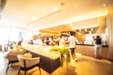 Soyut bulanıklık ve ufuk restoran ve kafe iç arka planı için