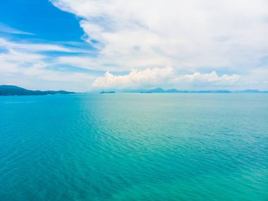 Güzel deniz ve okyanus su yüzey dokuları arka plan için havadan görünümü