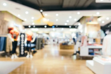 Arkaplan için mağaza içi soyut bulanıklık ve odaklanmış alışveriş merkezi