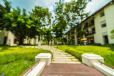 Soyut bulanıklık ve seyahat ve tatil için otel ve tatil arka plan defocused