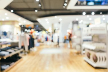 Arkaplan için mağaza içi soyut bulanıklık ve odaklanmış alışveriş merkezi