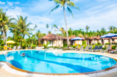 Bulanıklık ve lüks otel ufuk açık yüzme havuzunda soyut ve tatil seyahat ve tatil için tatil