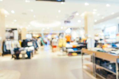 Bulanıklık bokeh ve ufuk alışveriş merkezi Mağazası iç arka planı için