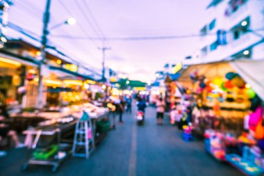 Hua hin gece Pazar sokak için arka plan bulanıklık