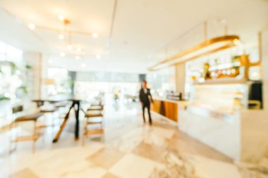 Soyut bulanıklık ve ufuk lobi ve arka plan için otel iç