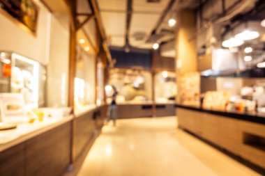 Soyut bulanıklık ve ufuk restoran ve kafe iç arka plan - Vintage filtre için