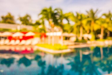 Soyut bulanıklık ve ufuk güzel açık yüzme havuzunda otel ve tatil seyahat ve tatil için