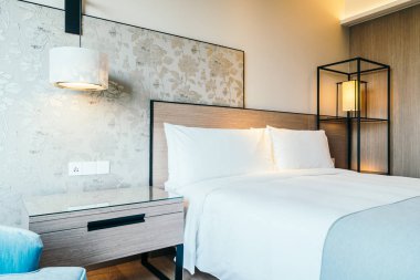 Otel yatak yatak dekorasyon iç beyaz yastık